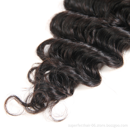 weave bundles brazilians hair deep wave bundles human hair  virgin hair bundles with closure